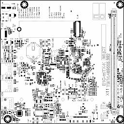 Вычислительный модуль «E1C-mITX-K» (ТВГИ.469555.392) — вид сверху