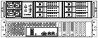 Сервер «1Э8-2U» (ТВГИ.466256.015) — внешний вид, схема, вид спереди и сзади